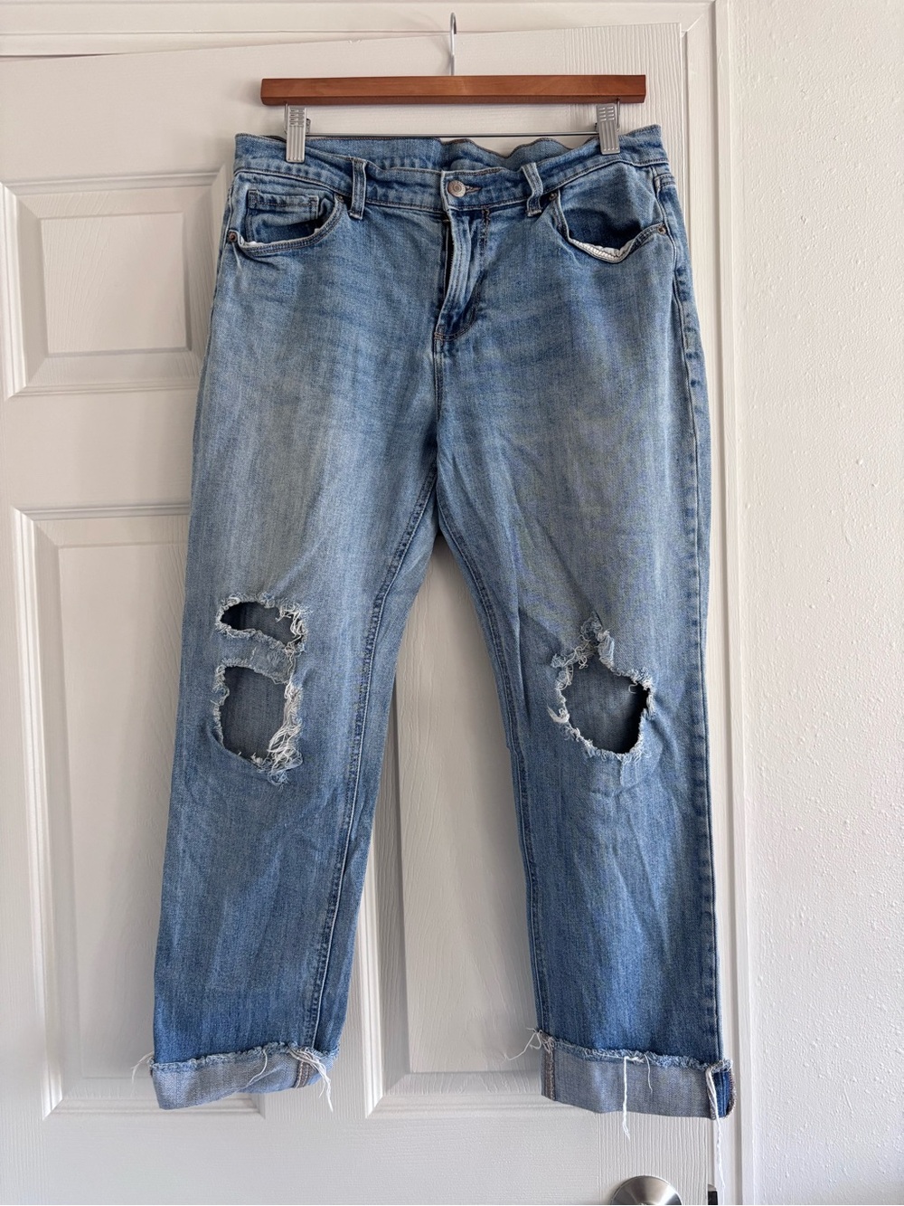 Light Blue Distressed Jeans